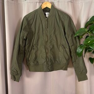 GAP army green bomber style jacket